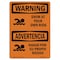 Signmission OSHA WARNING Swim Your Own Risk Bilingual 14in X 10in Rigid Plastic, 10" W, 14" L, Landscape OS-WS-P-1014-L-12844 - alternate 1